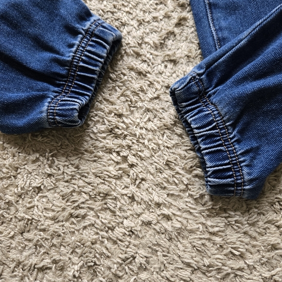 Pacsun blue jeans distressed jogger draw string womens 28 - Picture 4 of 10